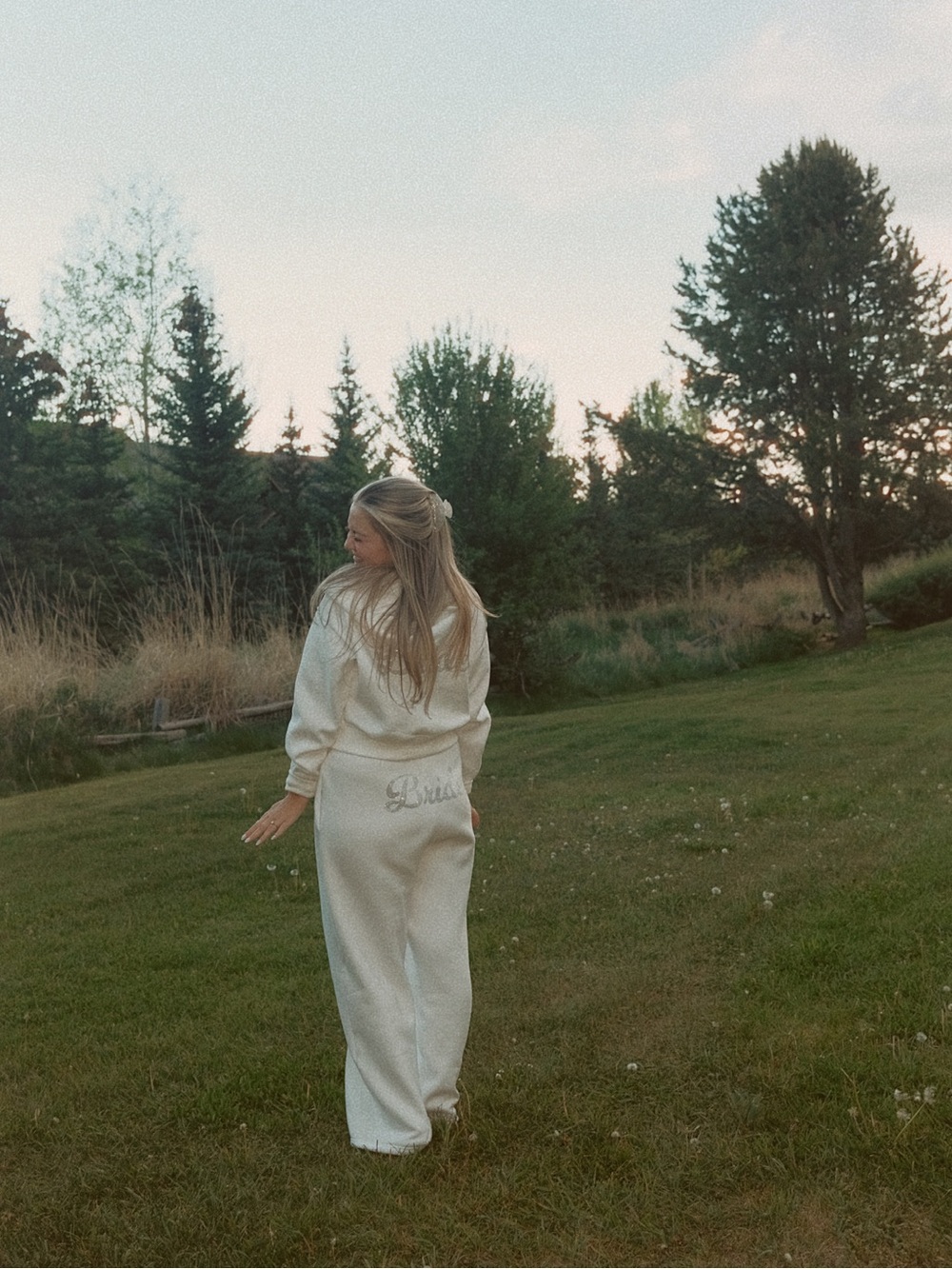 White Fox Bride Sweatshirt and Sweatpants